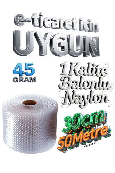 HBNC ( 45 Gram ) 30 cm x 50 Metre 1.Kalite Balonlu Naylon Patpat Eşya Koruma ...