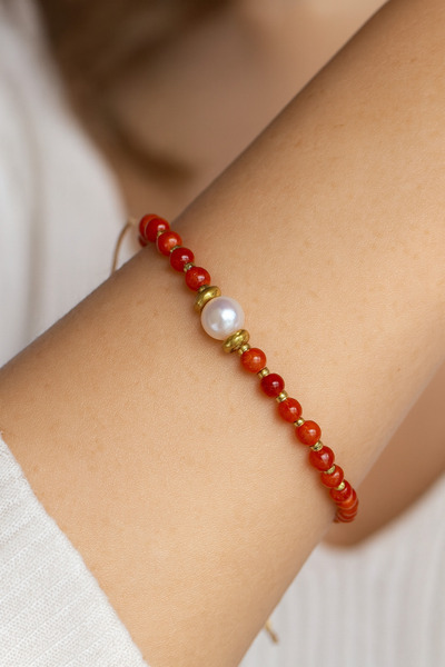 LOVELOTUS Bracelet Mallorca Pearl Natural Stone Ceyt-Macrame Bracelet