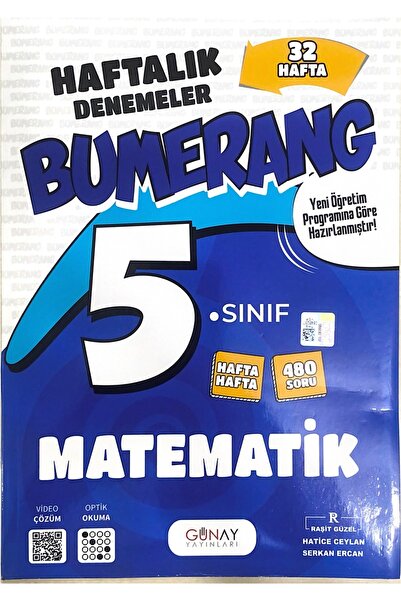 Günay Yayınları 2025-2026 Müfredat 5. Sınıf Tüm Dersler Bumerang 32 Haftalık Deneme Seti Muhteşem Set