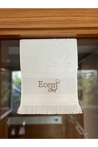 Home Kişiye Özel Nakış İsimli Mutfak Havlu Beyaz Renk 30x50 cm (Çeyizlik&Hediyelik)