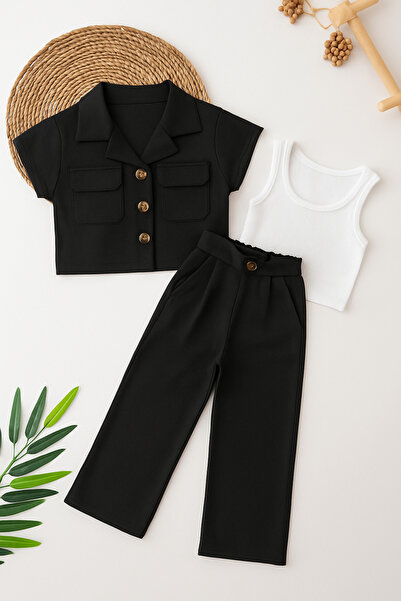 KOKOŞ BEBEK Girl's Summer Jacket Stylish Suit |   Between 9/16 Years (1 Size Can Be Chosen Larger)