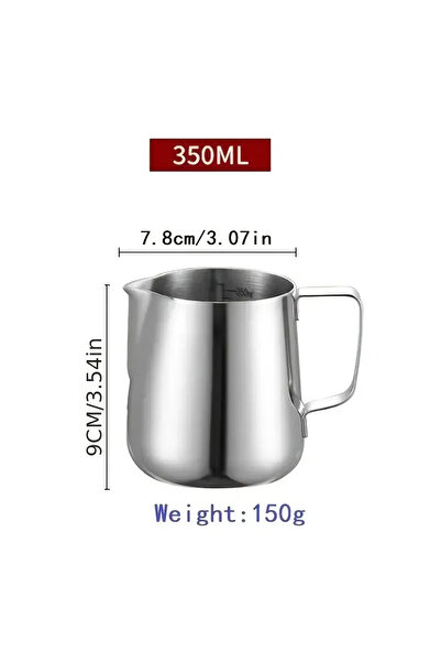 Choice 350ML With Scale 350/600/1000ml Milk Creamer Frothing Pitcher with Scale Stainless Steel Espresso Cu
