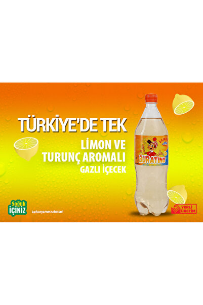 kafkasya meşrubatları Turunçgiller Karışık Aromalı BURATİNO Gazozu - Газированный напиток БУРАТИНО 2 Lt. x 6 Adet