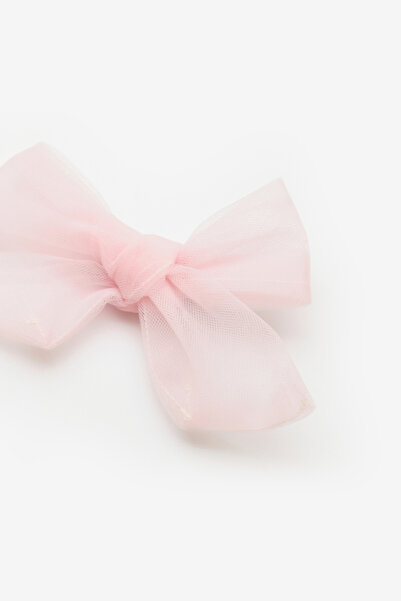 Le Mabelle Pink Lacing Tulle Bow Girl's Clip Buckle