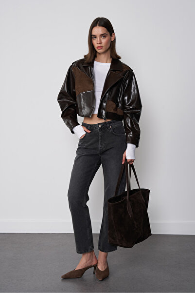 Beyyoglu Parçalı Deri Ceket