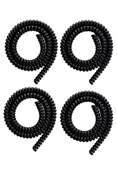 SPELT Kablo Kanalı Toplayıcı Düzenleyici Organizer Spiral 45 Cm X 4 Toplam 180 Cm Siyah 4 Parça
