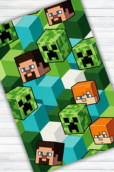 The Reef Design Alex Steve Figürlü Çocuk Odası Halısı Dijital Baskılı Kaymaz Yıkanabilir Antialerjik Çocuk Halısı