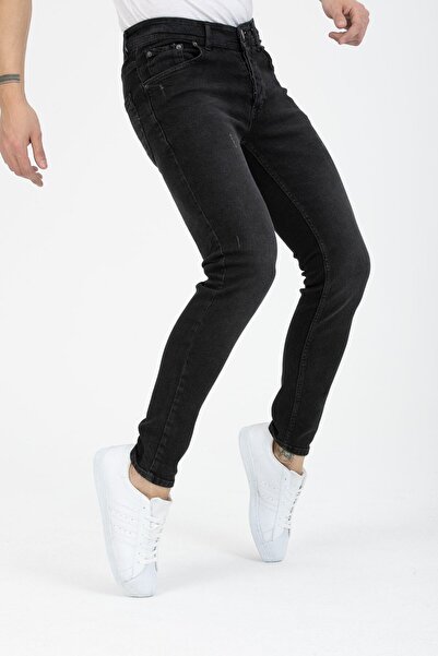 OneZero Blugi pentru bărbați, negri, cu vârfuri, strâmți, croială skinny fit,...