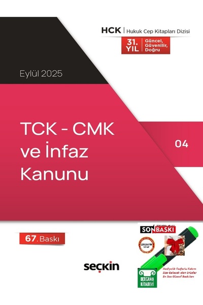 Seçkin Yayıncılık Tck – Cmk Ve Infaz Kanunu (CEP KİTABI) /Fosforlu Kalem Hediyeli)