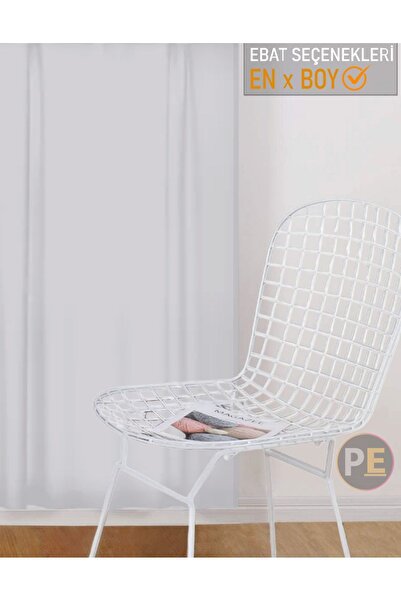 Perdexpress Beyaz Saten Güneşlik Perde - Fon ve Tül perdeler ile uyumlu, hazır ve kullanışlı.