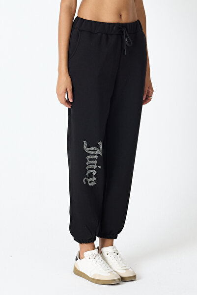 Bozz&Bozz Collection Dámské volné tepláky Jogger s vysokým pasem a potiskem křišťálových kamenů