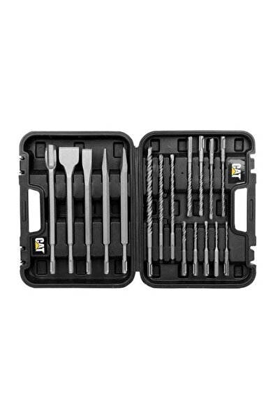 Caterpillar CAT DA03902 SDS plus Hard Rock Drill Set Plus Chisels 17pcs