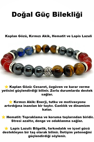 Perlavita Doğal Taş Çakra Bileklik Mistik Denge ve Elementsel Şıklık