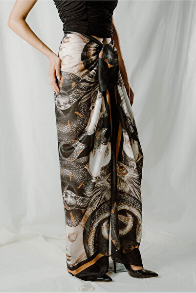 Lourie Design FEARLESS PAREO PLAJ GİYİM OVERSIZE ORGANİK ŞAL - 130X130 CM