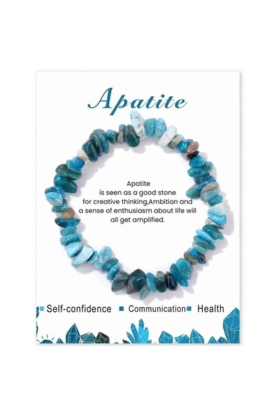 hmgtaş سوار من حجر الأباتيت الطبيعي المعتمد، سوار أنيق للطاقة والإلهام والتحفيز