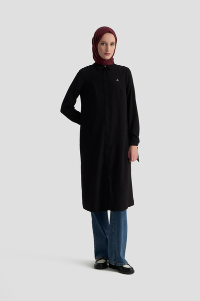 Armine Tunic with Hidden Button Sleeves