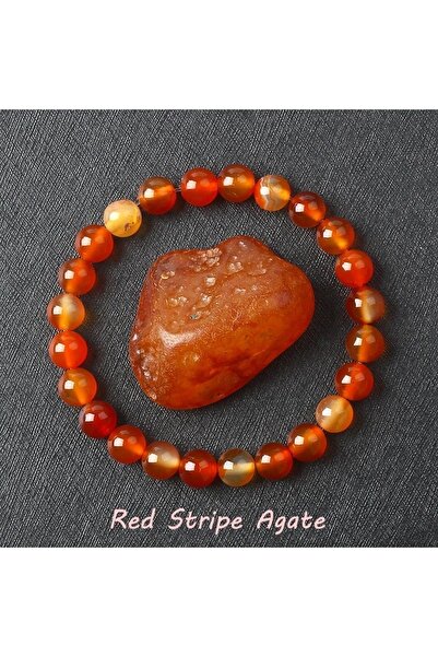 Perlavita سوار الحيوية والتحفيز من العقيق الأحمر الحقيقي المعتمد |   طاقة الإ...