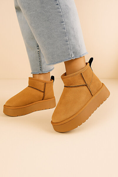 Nstil Жіночі черевики Taba - ультра міні замша, товста підошва, зимові ботильйони 400u