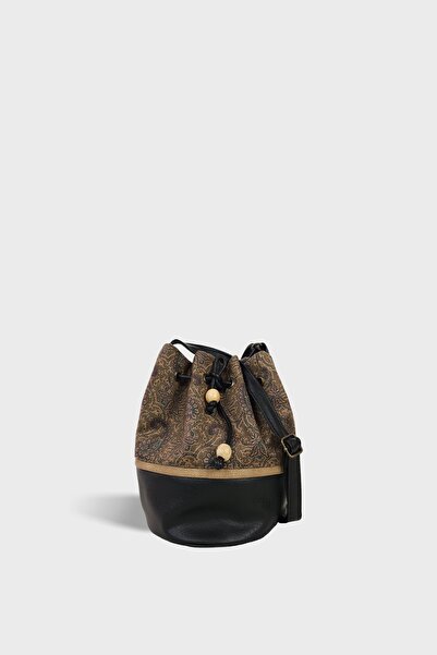 Ayşe Teyze'nin Çantaları Kadın Yeşil Siyah Büzgülü Omuz Çantası