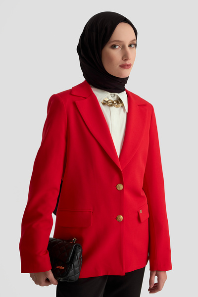 Armine Two Buttons Double Pockets Style Jacket Autumn-Winter