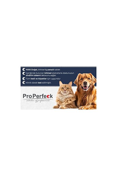 pro perfeck Kedi Ve Köpek Iç-dış Anti-parazit -Uzaklaştırıcı Bitkisel Damla Ve Tablet Vitamini Ödül (1 adet)