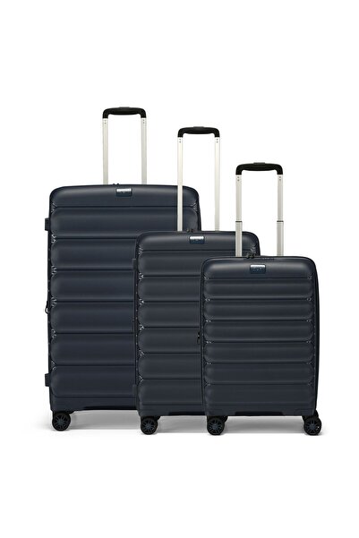 D&N Set valize Travel Line 4700 cu 4 roți, 3 piese, cu pliuri extensibile