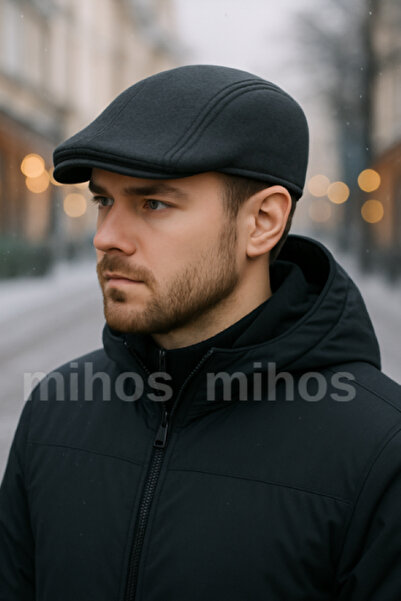 Mihos Füme Kaşe Kasket Kulaklıklı Ördek Model Şapka