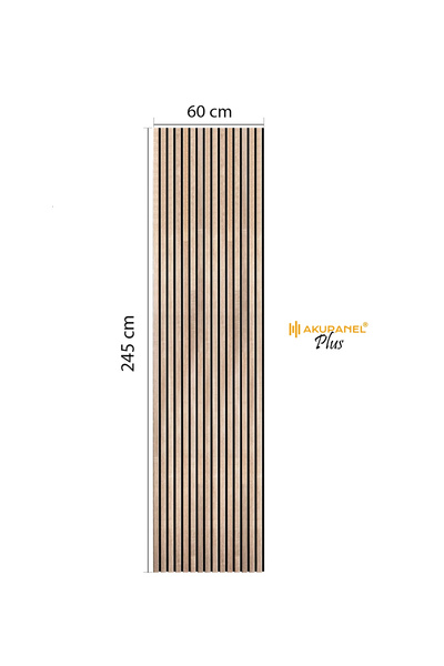 Akupanel Plus 60x245 Cm Meşe Renk Akustik Ahşap Duvar Paneli