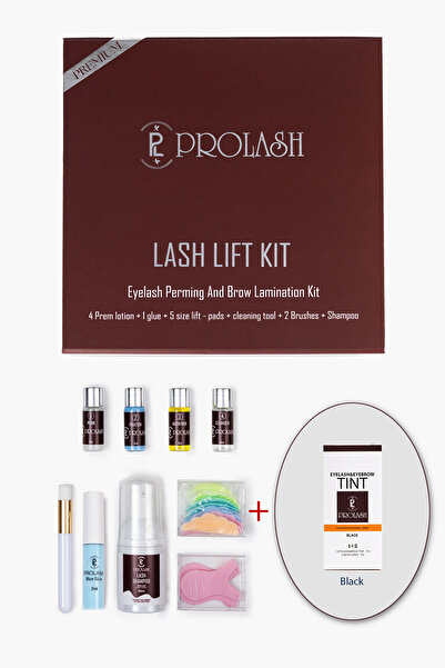Prolash Lifting مجموعة برولاش لرفع الرموش - مجموعة تصفيح الحواجب وصبغة رموش الحواجب السوداء