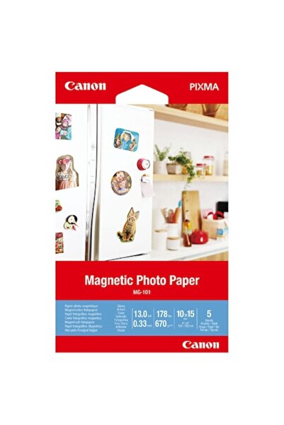 Canon Photo Paper 10 X 15 Cm 5 Sheets Magnetic Pixma Magnetic Photo Paper Mg-101