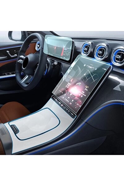 9h nano Mercedes C200 Uyumlu Ekran Koruyucu 11.9'' Multimedya ve 12.3'' Dijit...
