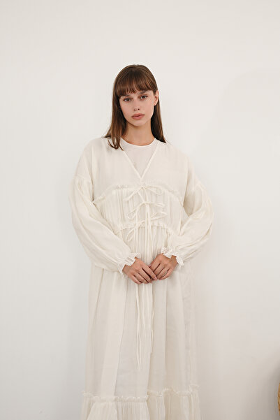 Molly Nelly Γυναικείο βαμβακερό γυαλιστερό φόρεμα με βαμβακερή επένδυση