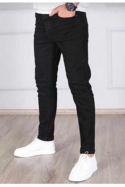 KING SEZAR Black Lycra Slim Fit Men's Jean Men's Jeans