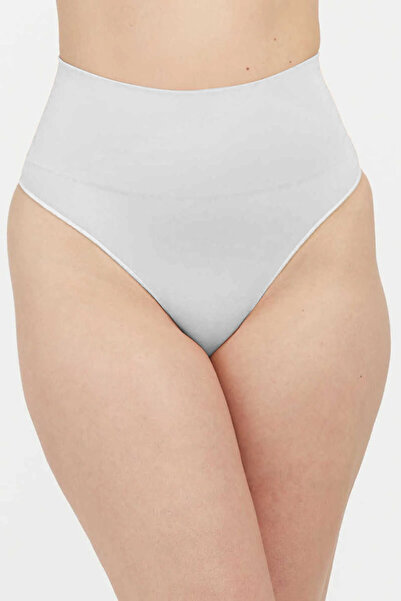 MİSTİRİK Montela Model Waist Shaper Seamless String Slip Corset White Color