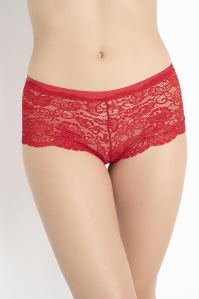 G-BOX Dantel Short Kırmızı