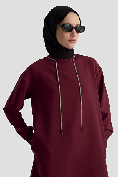 Armine Yeni Sezon Trend Şıklığı Yanları Yırtmaçlı Likralı Tunik Sonbahar-Kış