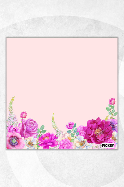 Ficksy Flower Memo Pad - 9*9 cm Size - 50 Sheets - Notepad - Memopad - Note Paper - to Do List - Notebook