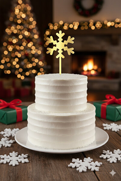 Deniz Party Store Новорічний торт з написом «Gold Kar Tanesi» на плексигласі