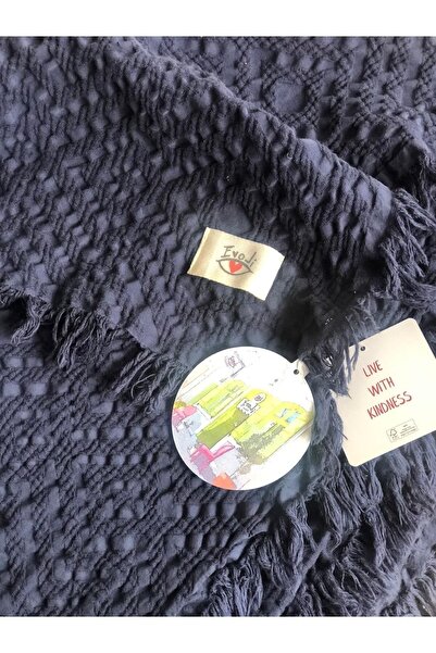 Evoli نسيج مريح متعرج 100% قطن 4 طبقات من الموسلين المنسوج بشرابة مغسولة وغير...