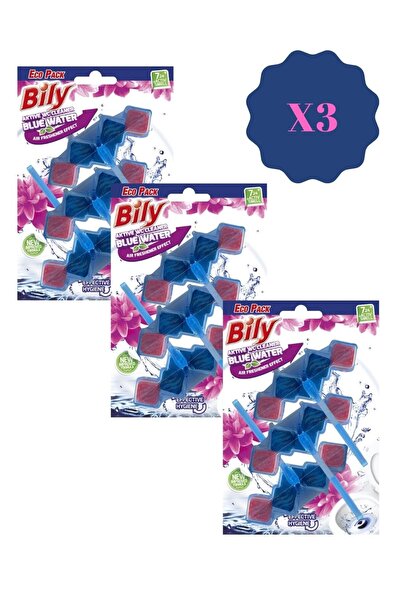 3'lü Aktive Wc Klozet Blok Strawberry Mavi Su Etkili 3x50 g Blue Power