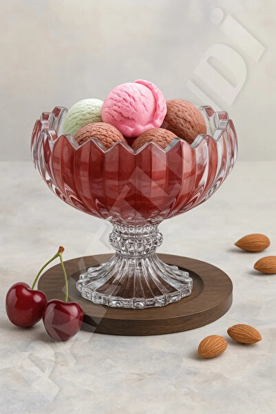 Maloria Brazil 6 Pieces Ice Cream Bowl, Snack Bowl, Sugar Bowl, Standing Mug Bowl 250ml - Ice Cream