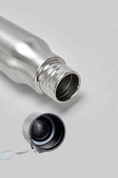 Weather Forecast Stainless Steel Black Lid 750 ml Sports Water Bottle (Hoot-Cold) Cin426