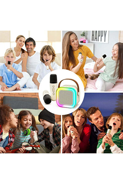 Promagg Karaoke Speaker with 2 Smart Microphones, Bluetooth Connection, iOS/Android