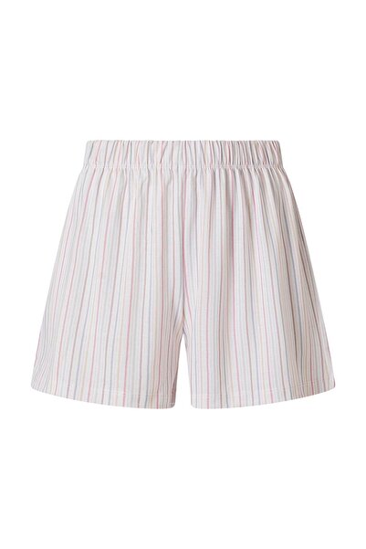 FACETTE Women's Beige Koala Pattern T-Shirt Shorts Pajama Set