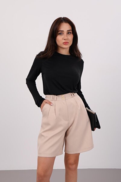 FACETTE Dámské béžové bermudy