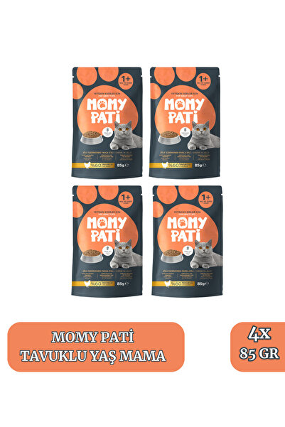 Tavuklu Yaş Kedi Maması 85 gr x 4 Adet (Yetişkin Kediler İçin)