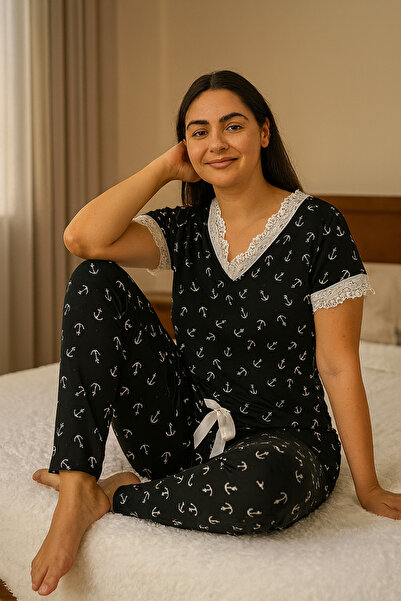 Lady Queen Ring Viscose Pajama Set