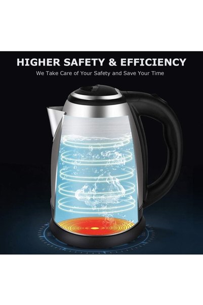 Promagg Fierbător electric Scarlet, 2 L, 1500W, bază rotativă 360°