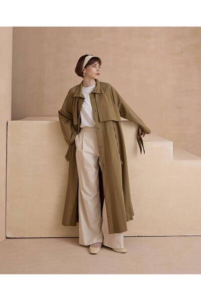 Hena Store Brown Trench Coat Shoes