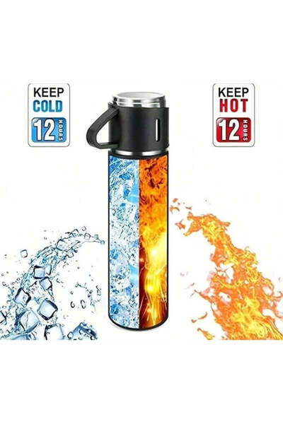 ZUBI HOME ZUBI HOME@ thermos set with 3 cups, Elegant design and long-lasting thermal retention